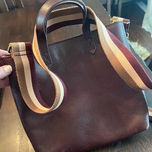 Madewell leather bag. Very clean and additional strap added.